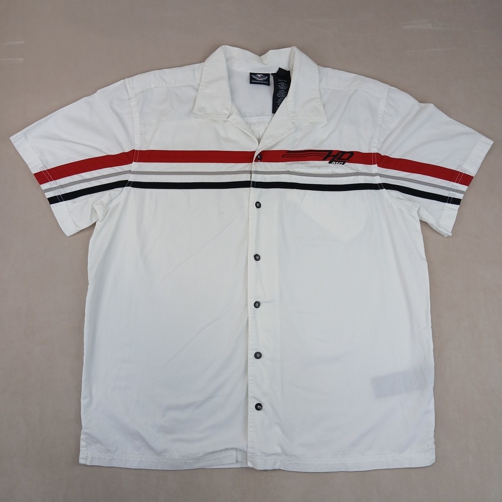 Harley Regular XL Mens Shirt Camp Casual 26x30 Button Up‎ Short Sleeve